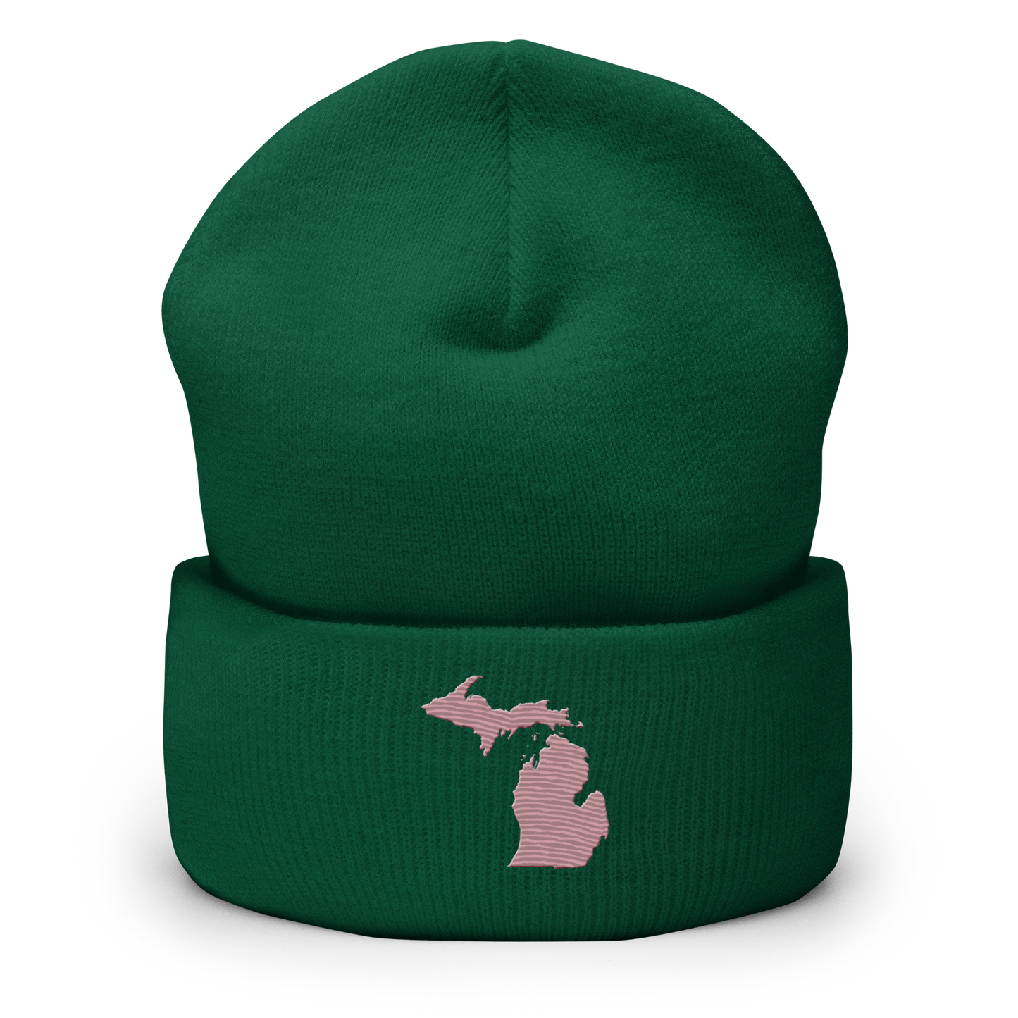 Michigan Cuffed Beanie | Cherry Blossom Pink Outline