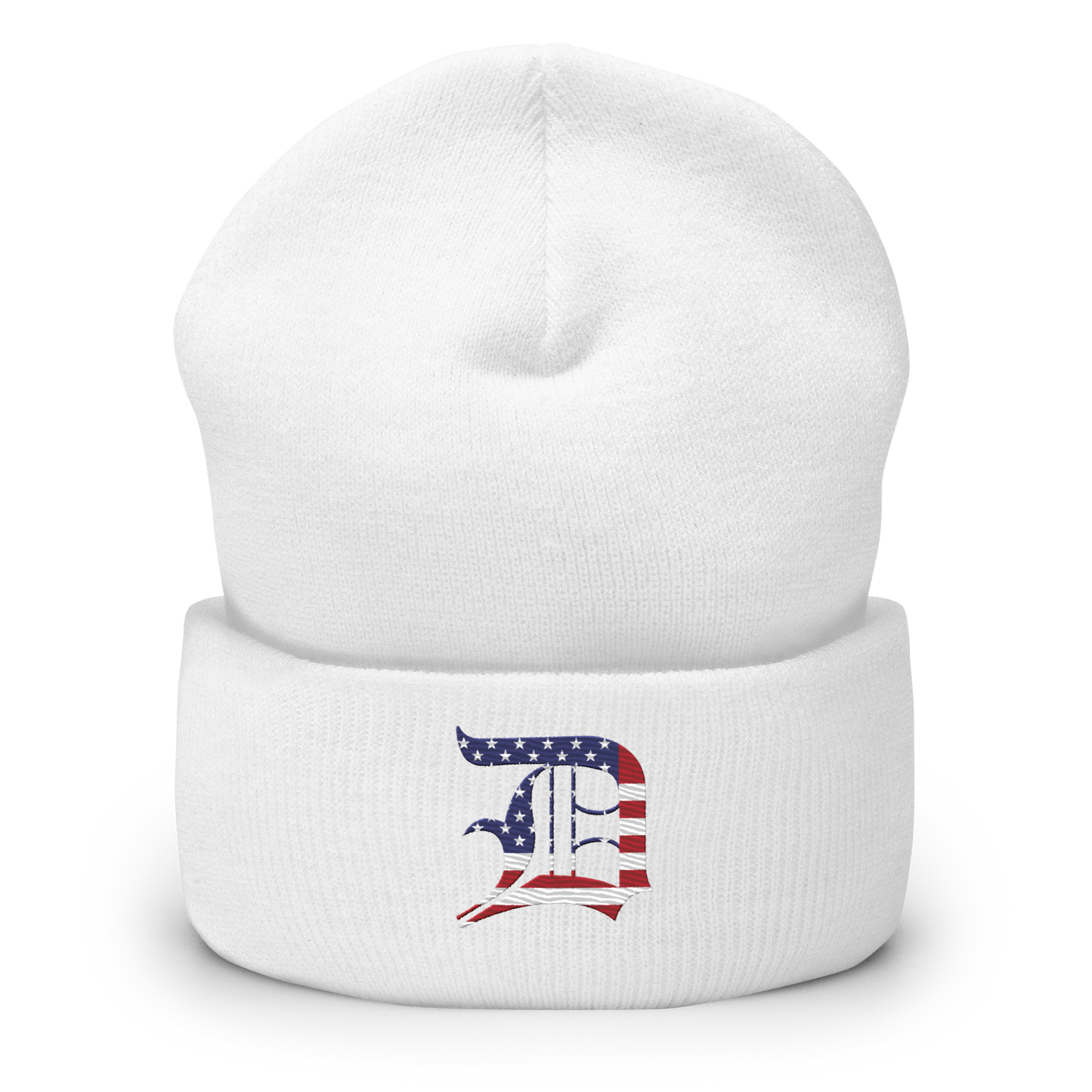 Detroit 'Old English D' Cuffed Beanie (Patriotic Edition)