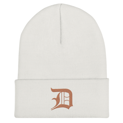 Detroit 'Old English D' Cuffed Beanie (Copper)