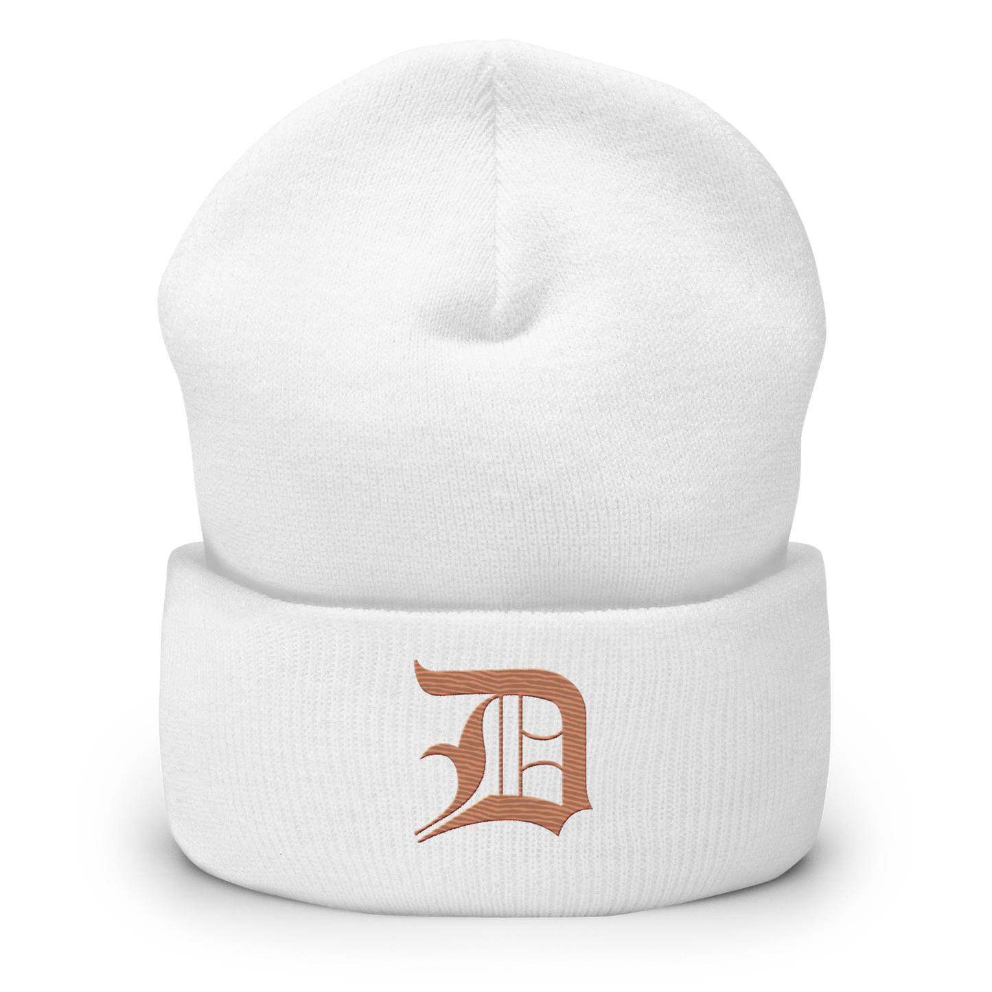 Detroit 'Old English D' Cuffed Beanie (Copper)