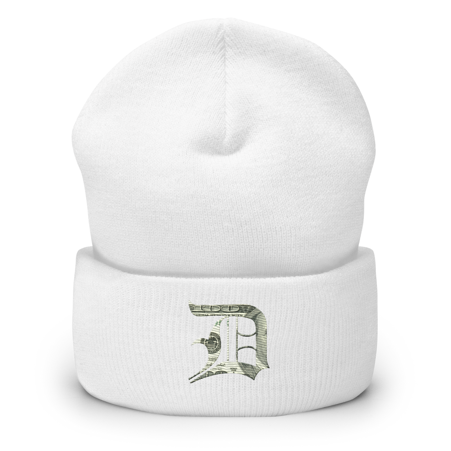 Detroit 'Old English D' Cuffed Beanie (Benjamins Edition)