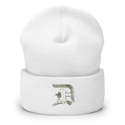 Detroit 'Old English D' Cuffed Beanie (Benjamins Edition)