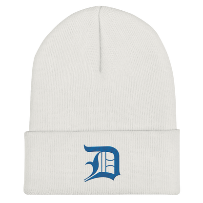 Detroit 'Old English D' Cuffed Beanie (Azure)