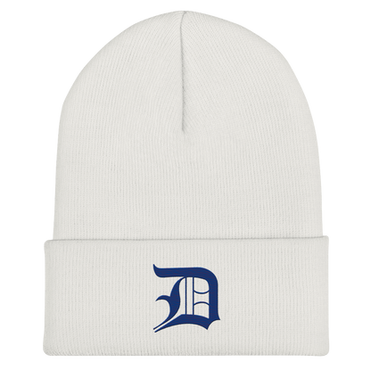 Detroit 'Old English D' Cuffed Beanie (Dearborn Blue)