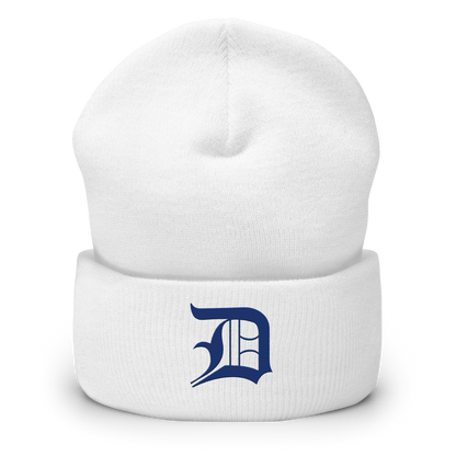 Detroit 'Old English D' Cuffed Beanie (Dearborn Blue)