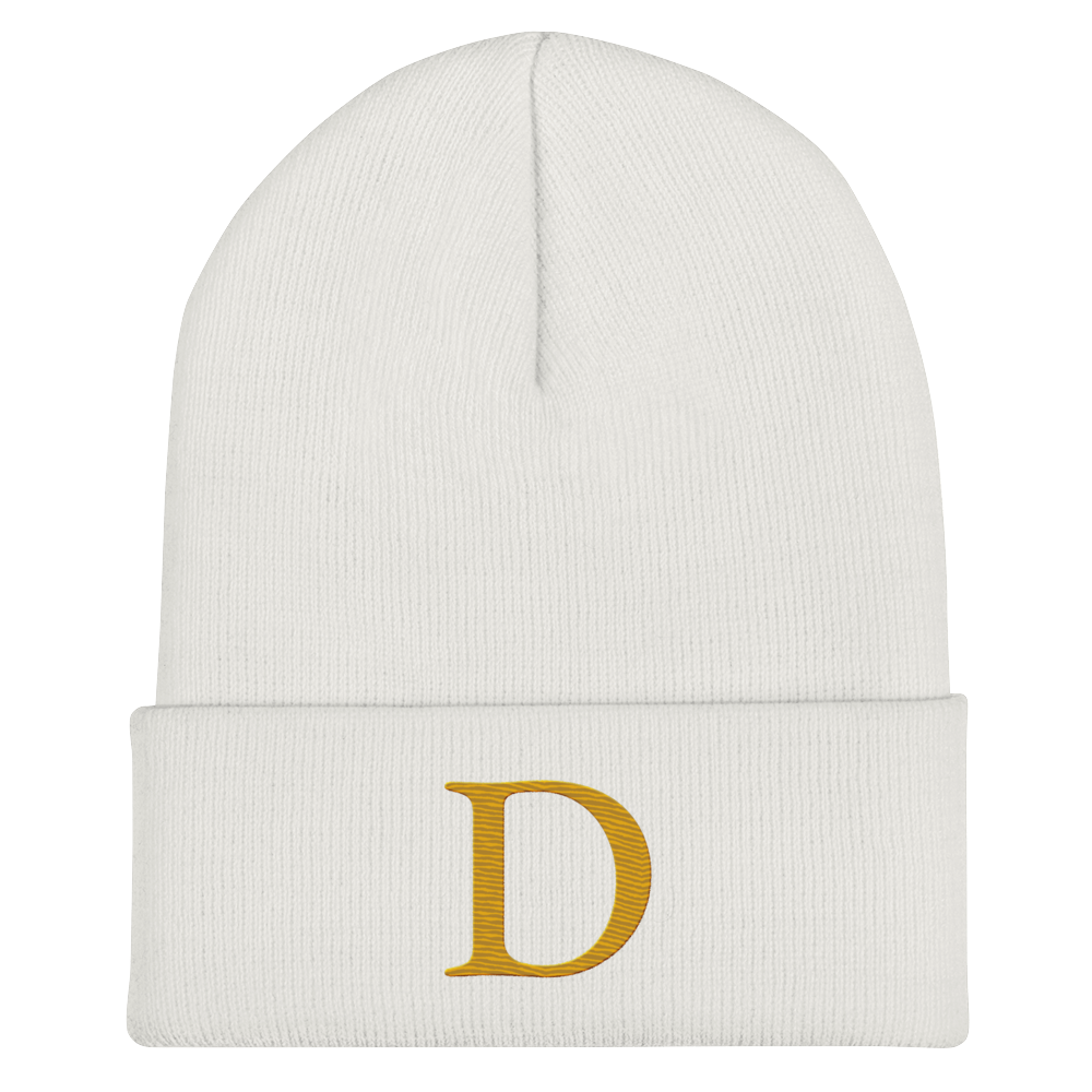 Detroit 'Old French D' Cuffed Beanie (Gold)