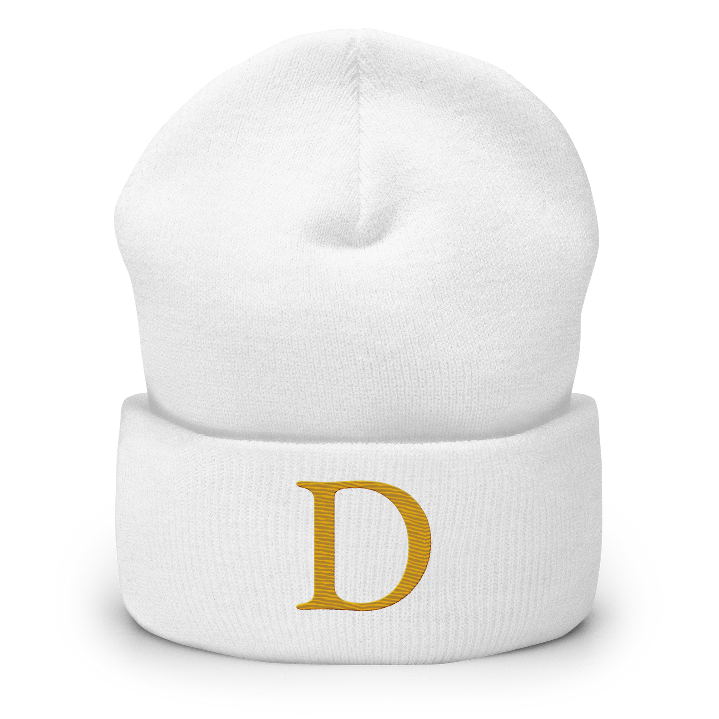 Detroit 'Old French D' Cuffed Beanie (Gold)