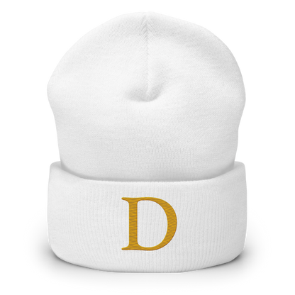 Detroit 'Old French D' Cuffed Beanie (Gold)