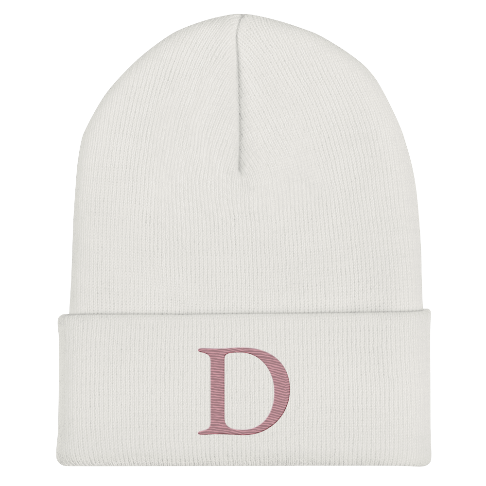 Detroit 'Old French D' Cuffed Beanie (Cherry Blossom Pink)