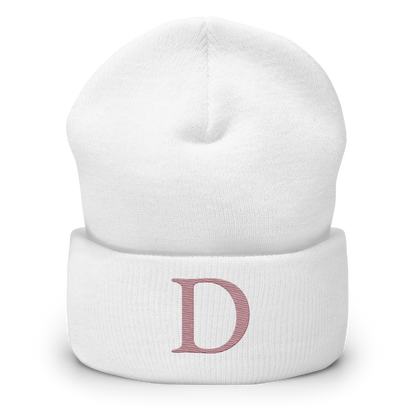 Detroit 'Old French D' Cuffed Beanie (Cherry Blossom Pink)