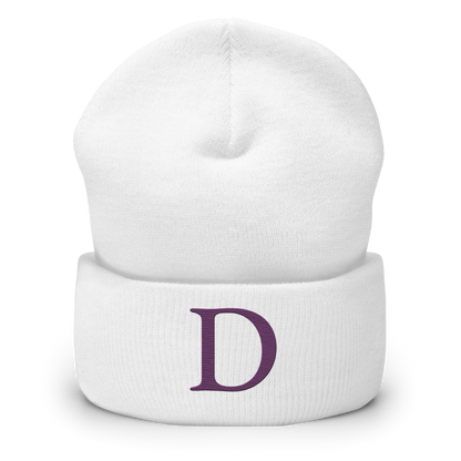 Detroit 'Old French D' Cuffed Beanie (Plum)