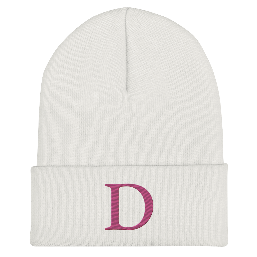 Detroit 'Old French D' Cuffed Beanie (Apple Blossom Pink)