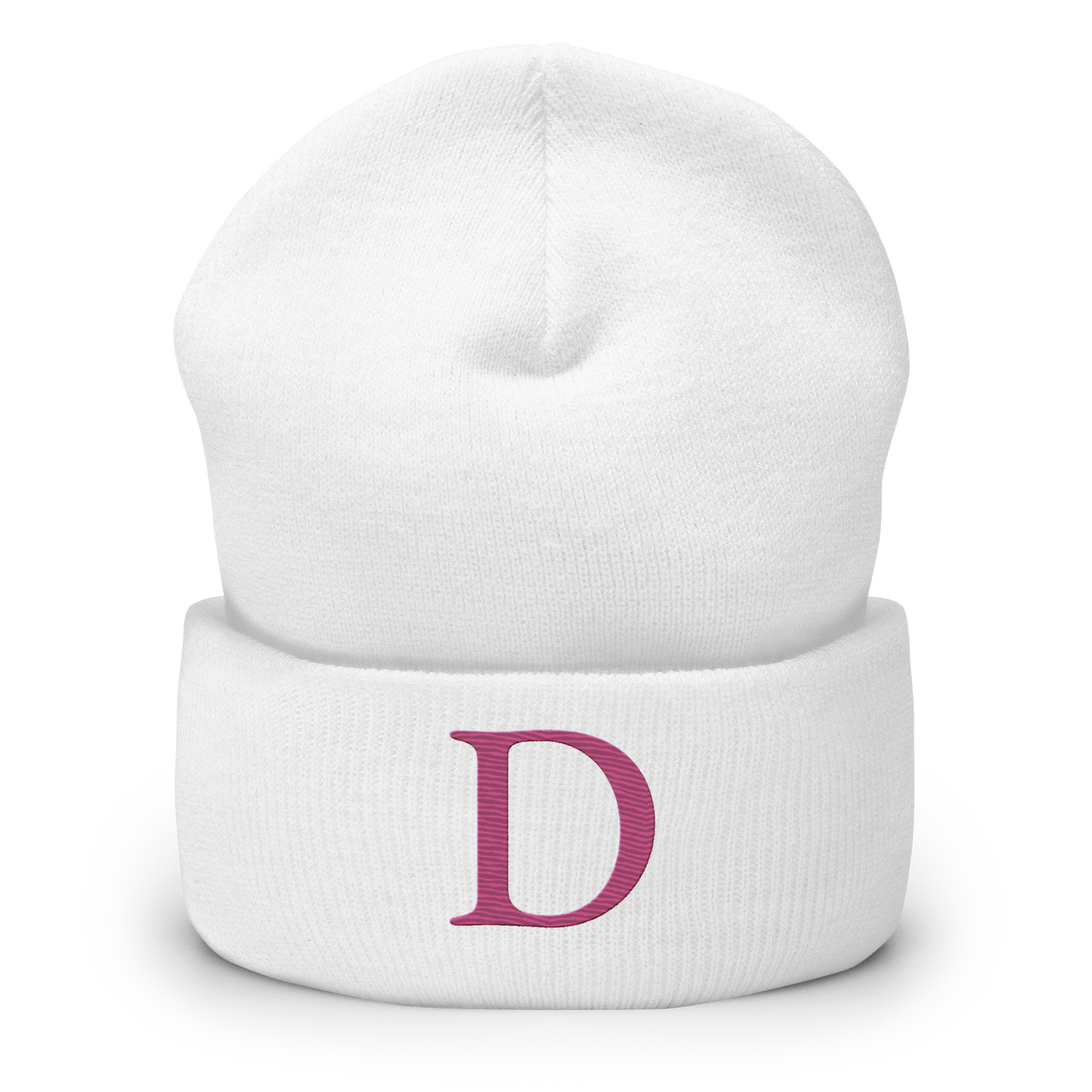 Detroit 'Old French D' Cuffed Beanie (Apple Blossom Pink)