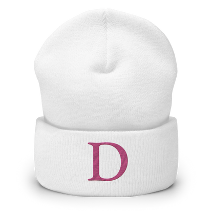 Detroit 'Old French D' Cuffed Beanie (Apple Blossom Pink)