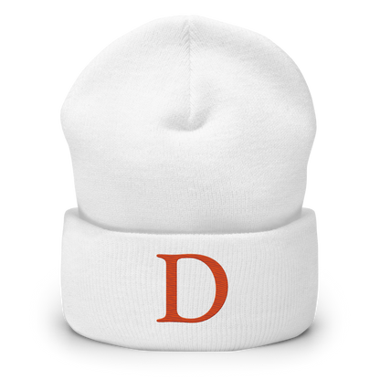 Detroit 'Old French D' Cuffed Beanie (Orange)