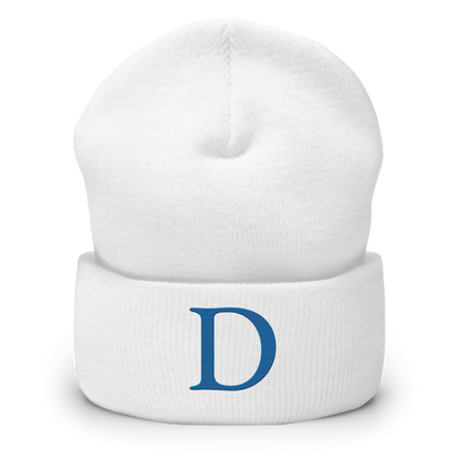 Detroit 'Old French D' Cuffed Beanie (Azure)