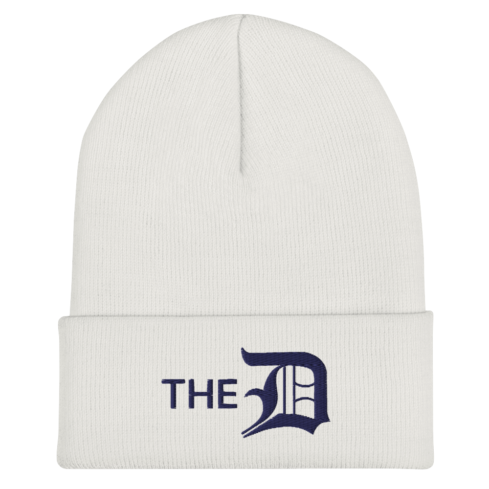 Detroit 'The D' Cuffed Beanie (Old English 'D') | Navy