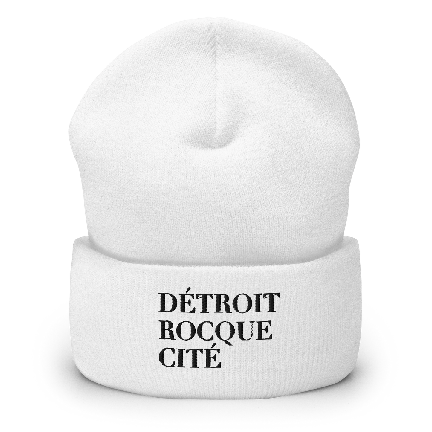 'Détroit Rocque Cité' Cuffed Beanie (Black)