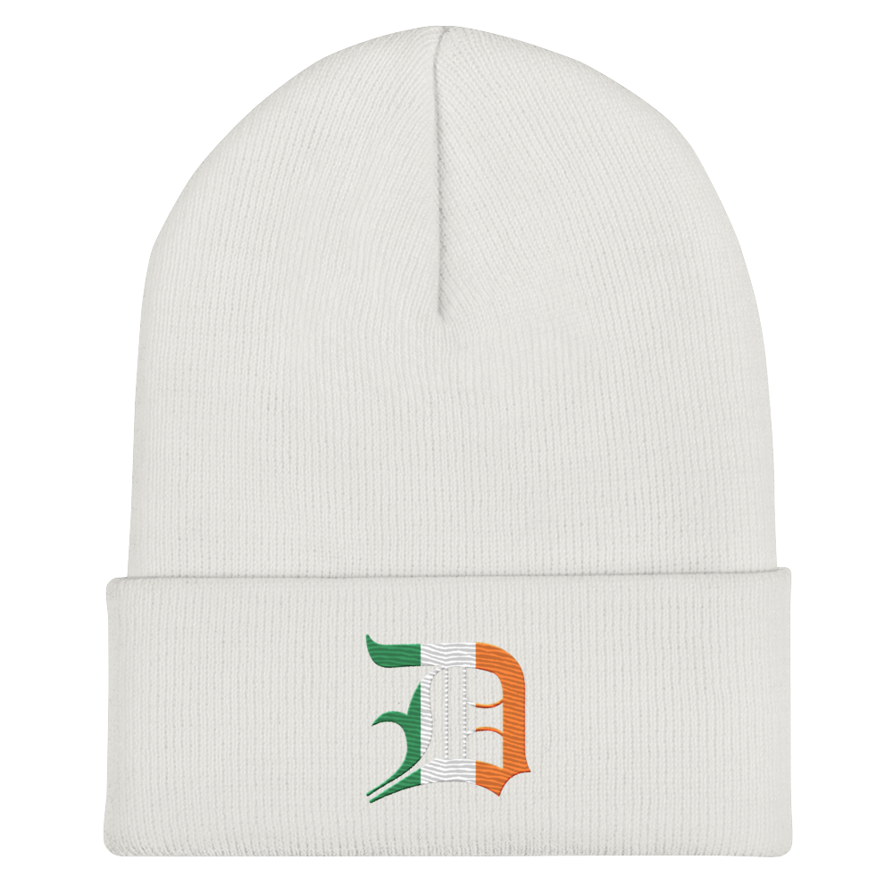 Detroit 'Old English D' Cuffed Beanie (Irish Edition)