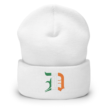 Detroit 'Old English D' Cuffed Beanie (Irish Edition)