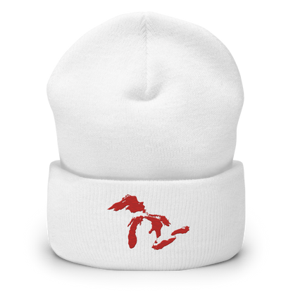 Great Lakes Cuffed Beanie (Aliform Red)