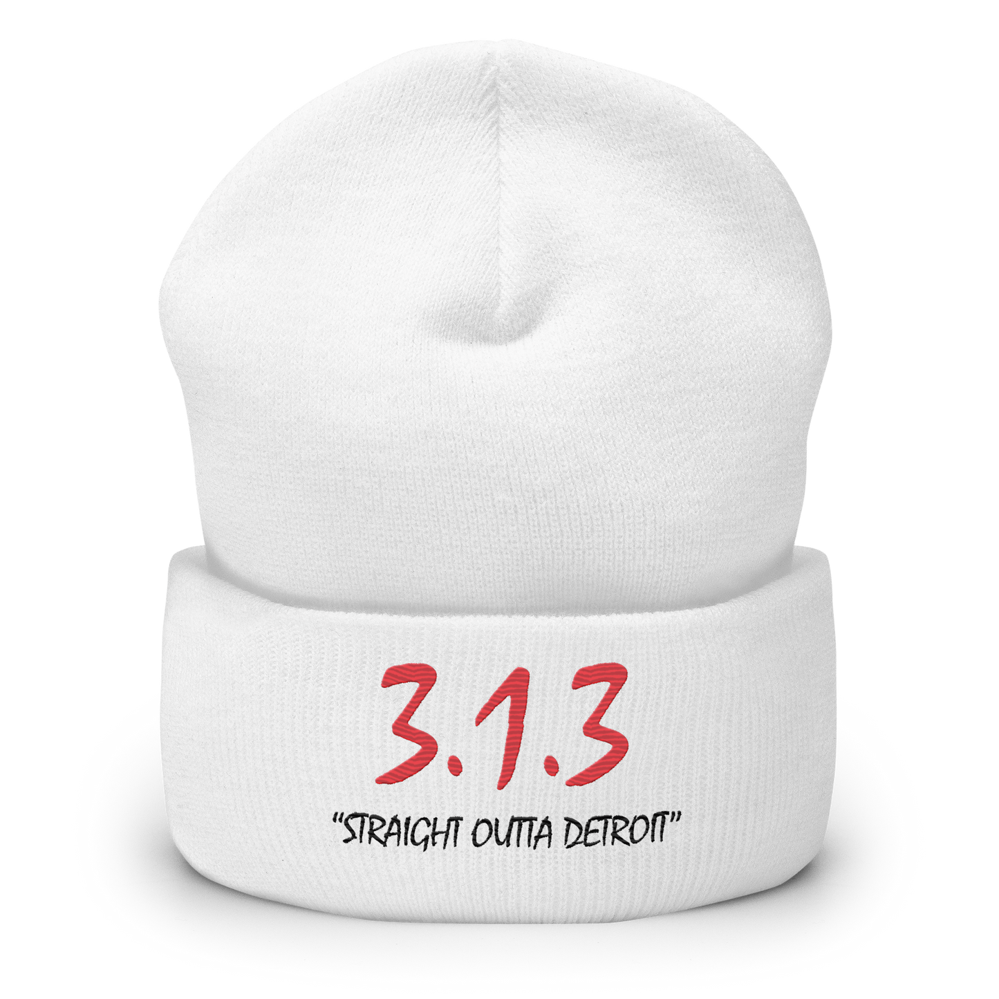 '313 Straight Outta Detroit' Cuffed Beanie