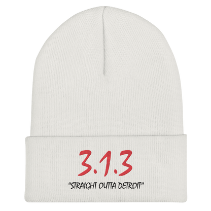 '313 Straight Outta Detroit' Cuffed Beanie