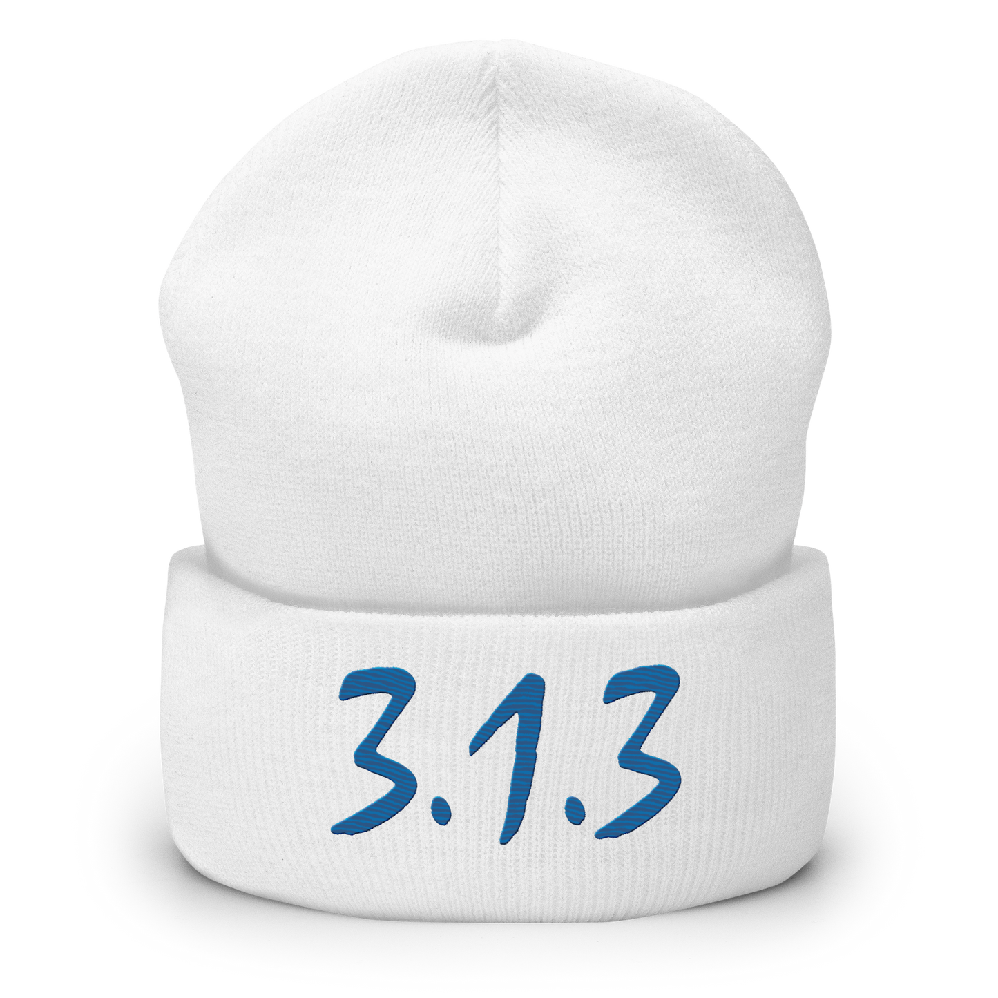 Detroit '313' Cuffed Beanie (Compton Font) | Azure