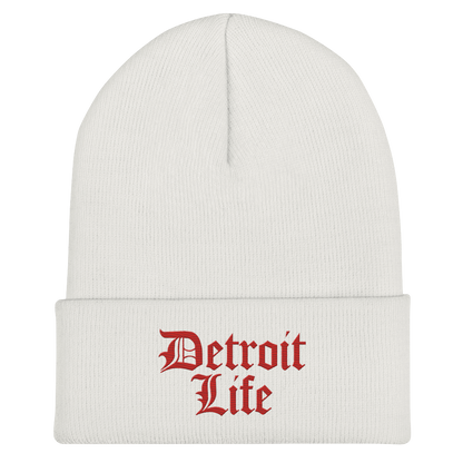 'Detroit Life' Cuffed Beanie | Aliform Red