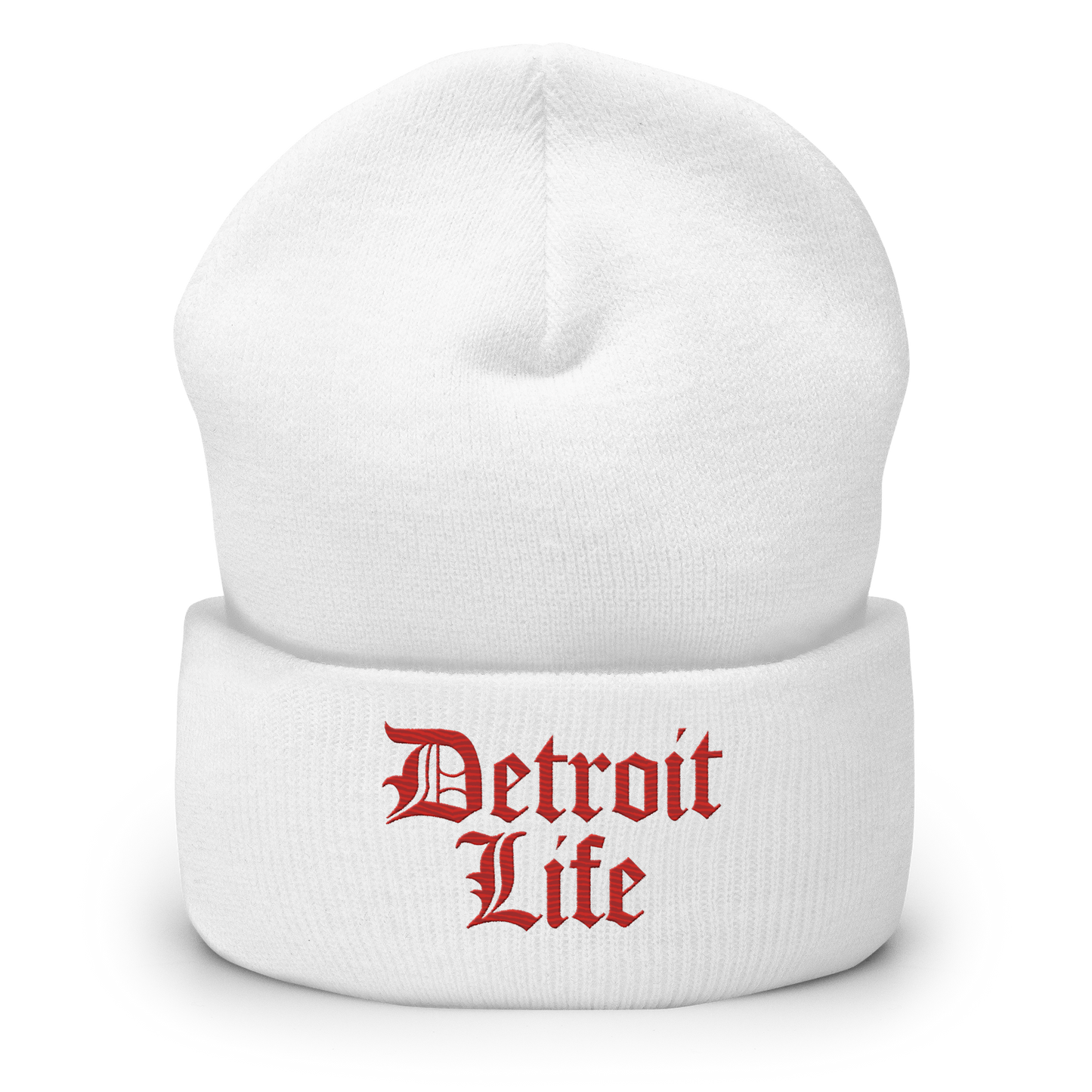 'Detroit Life' Cuffed Beanie | Aliform Red