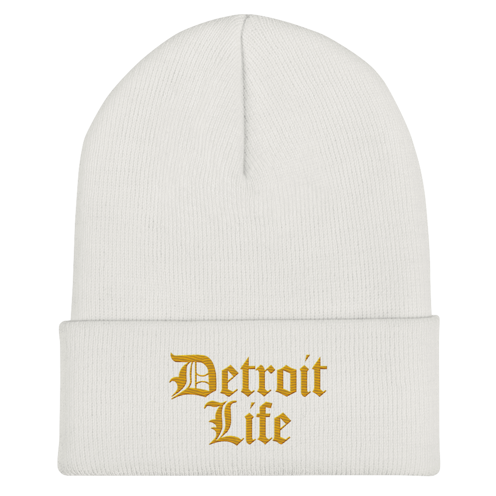 'Detroit Life' Cuffed Beanie | Gold