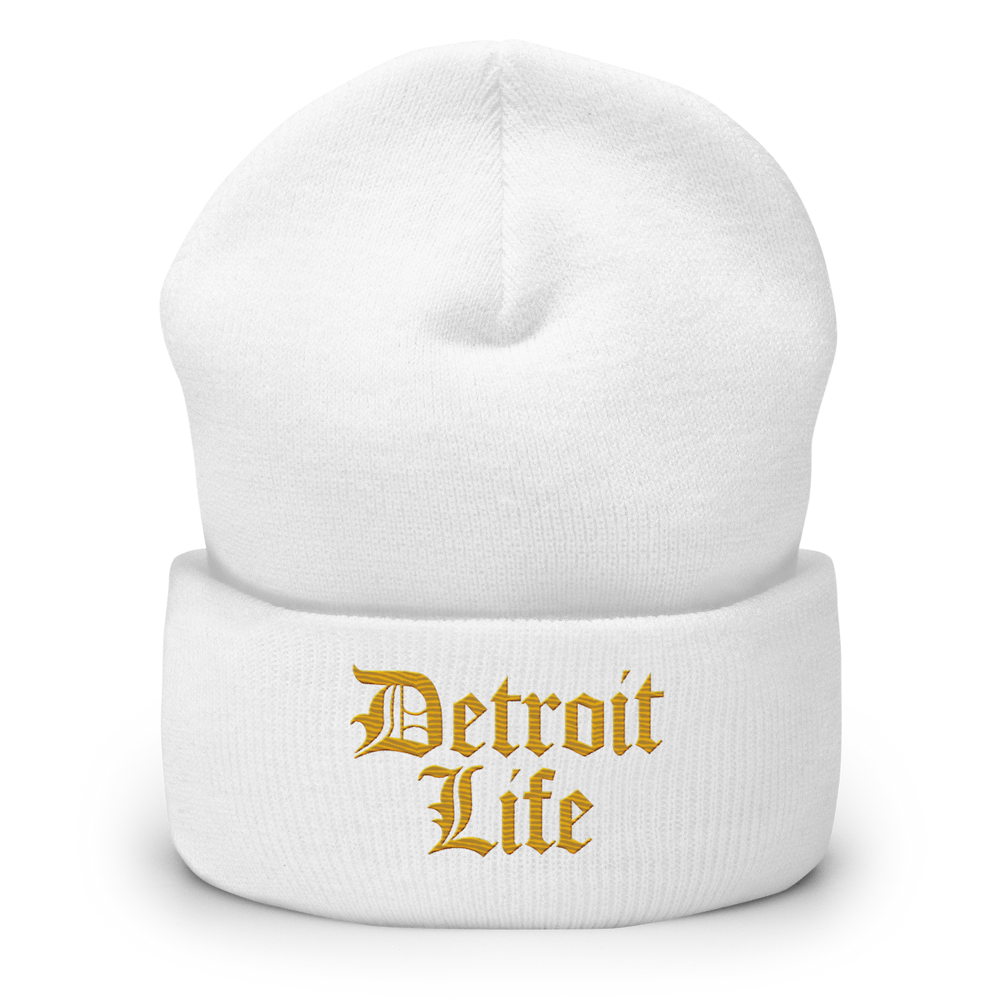 'Detroit Life' Cuffed Beanie | Gold