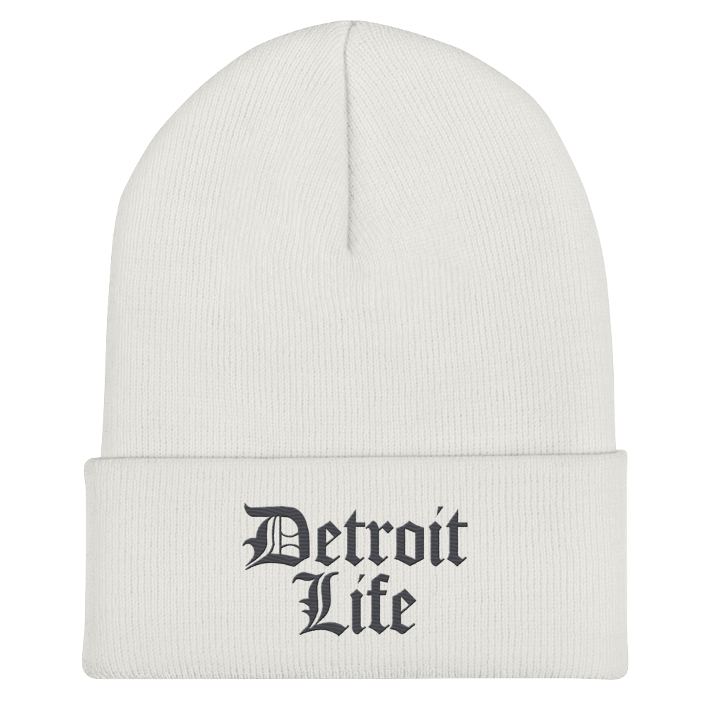 'Detroit Life' Cuffed Beanie | Iron Ore Grey