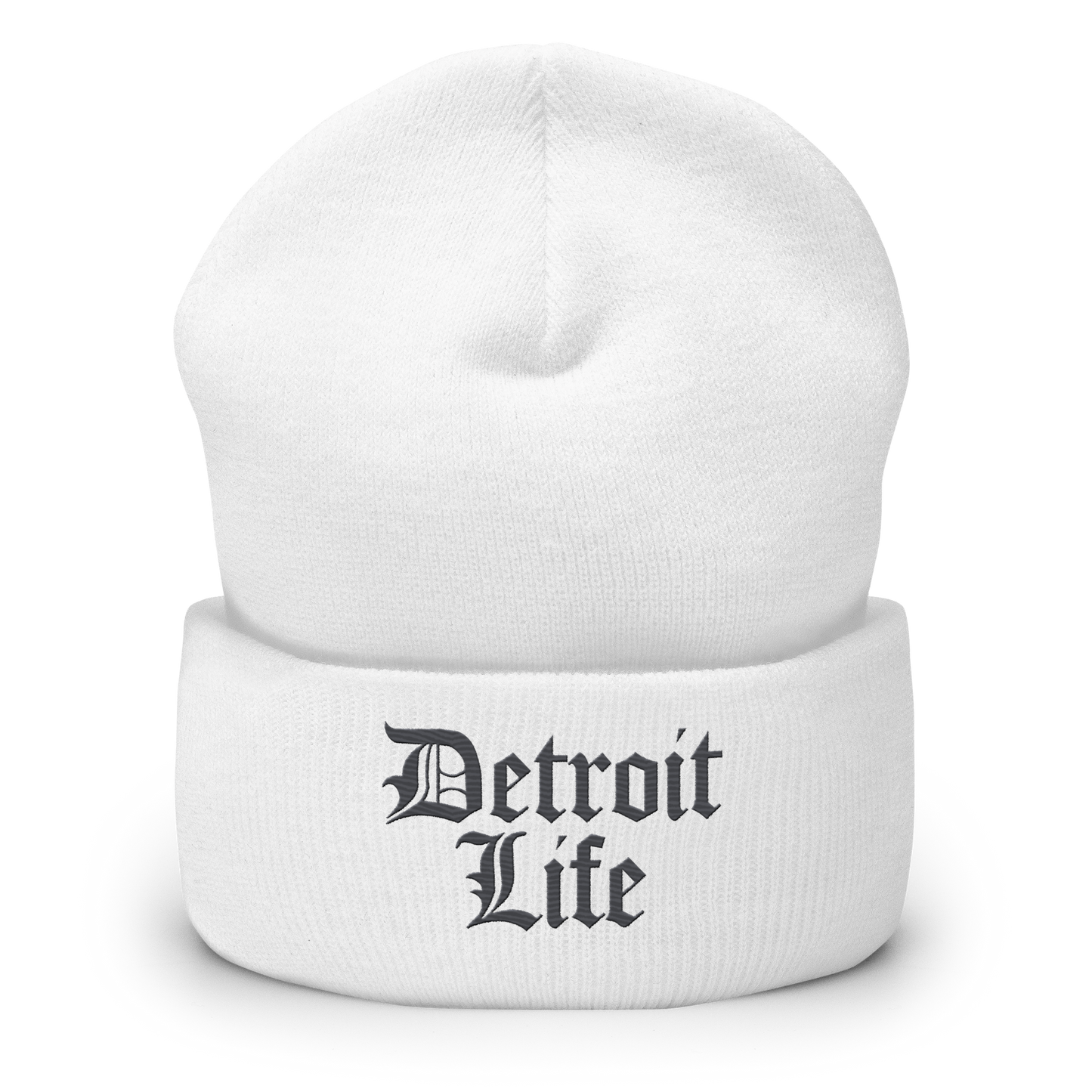 'Detroit Life' Cuffed Beanie | Iron Ore Grey