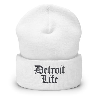 'Detroit Life' Cuffed Beanie | Iron Ore Grey