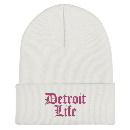 'Detroit Life' Cuffed Beanie | Apple Blossom Pink