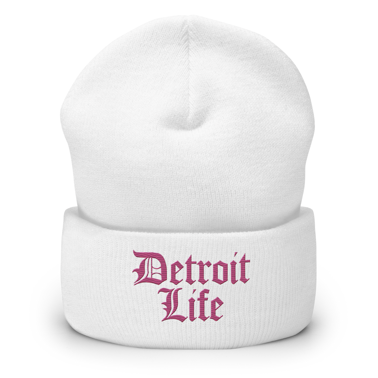 'Detroit Life' Cuffed Beanie | Apple Blossom Pink