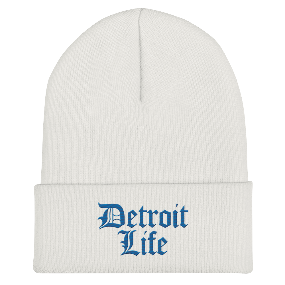 'Detroit Life' Cuffed Beanie | Azure