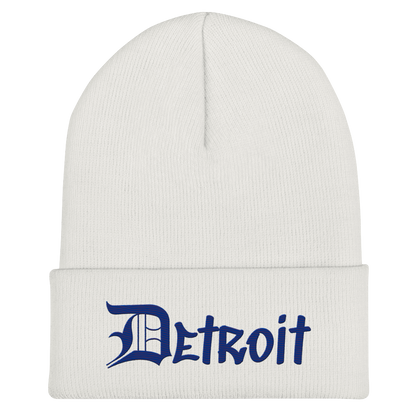 'Detroit' Cuffed Beanie (OED Tag Font) | Bourbon Blue