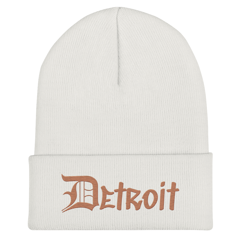 'Detroit' Cuffed Beanie (OED Tag Font) | Copper