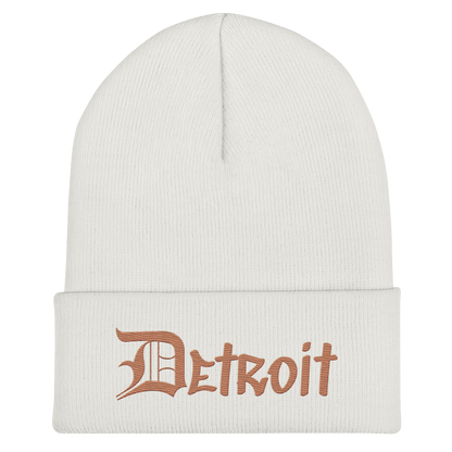 'Detroit' Cuffed Beanie (OED Tag Font) | Copper