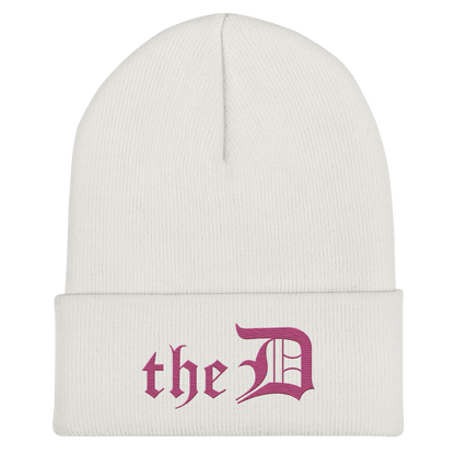 Detroit 'The D' Cuffed Beanie | Apple Blossom Pink