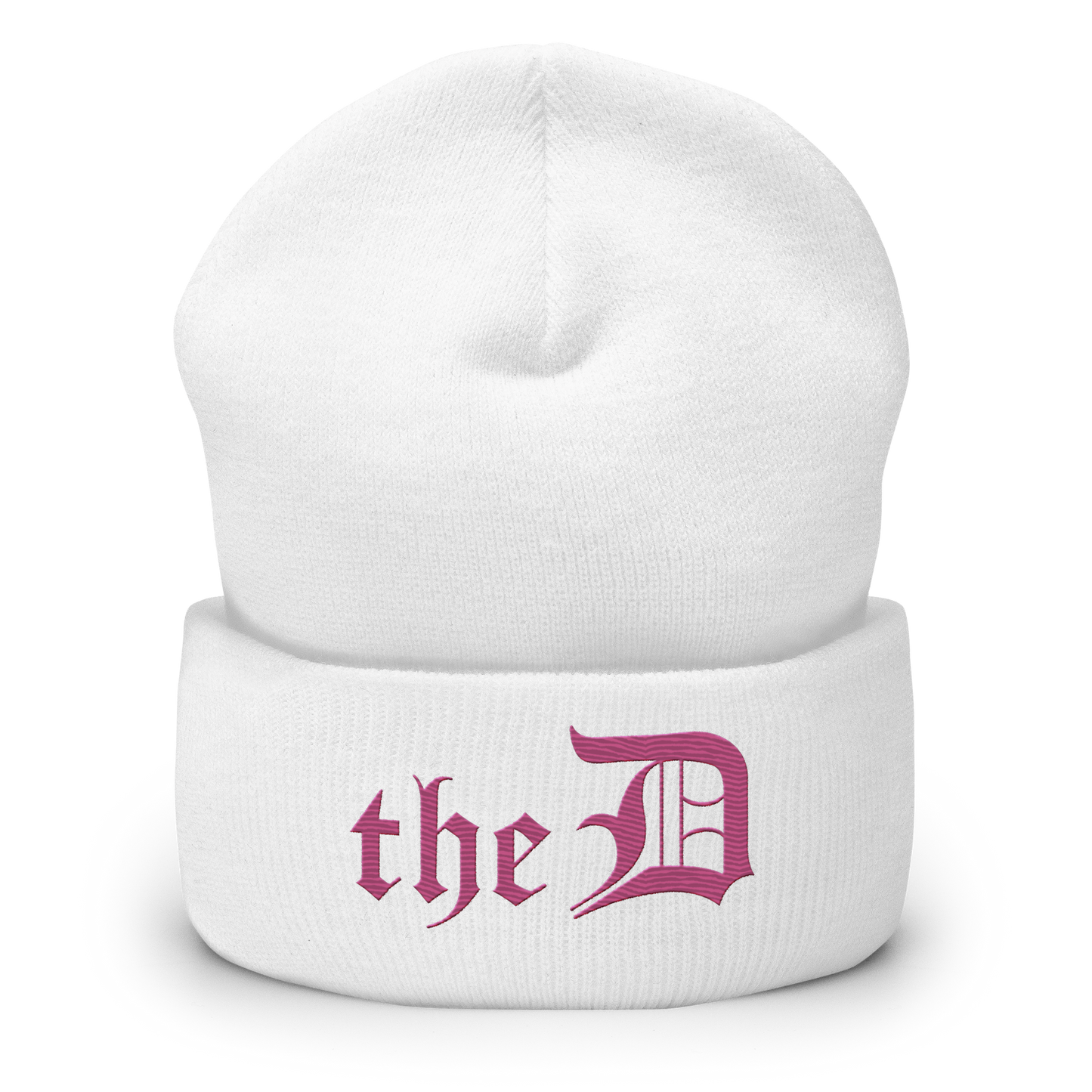 Detroit 'The D' Cuffed Beanie | Apple Blossom Pink