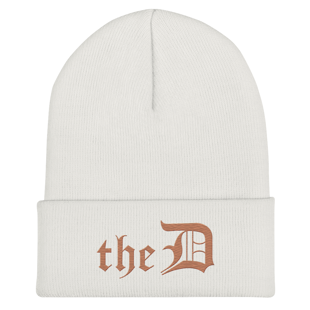 Detroit 'The D' Cuffed Beanie | Copper