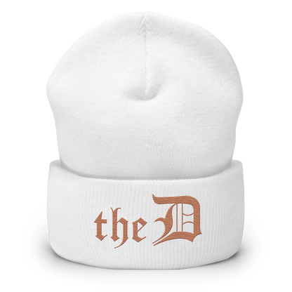 Detroit 'The D' Cuffed Beanie | Copper