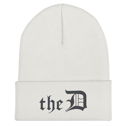 Detroit 'The D' Cuffed Beanie | Iron Ore Grey