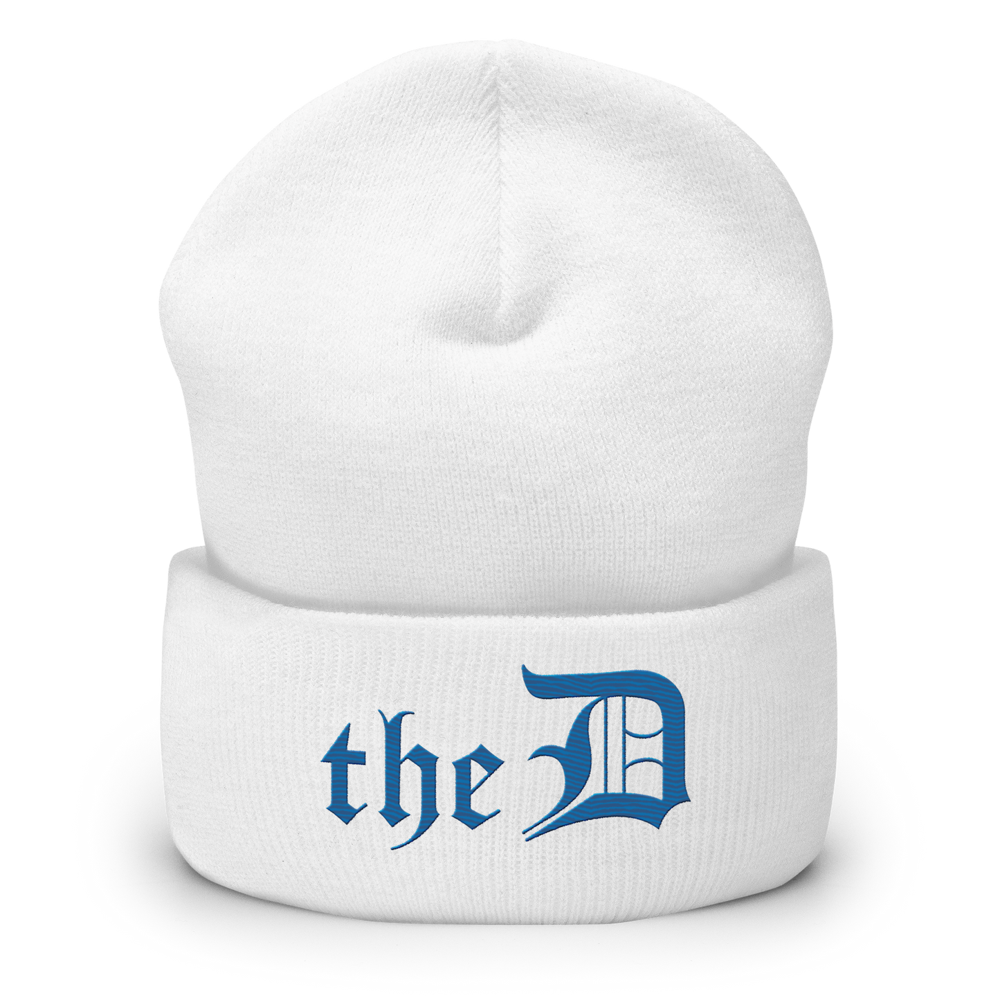 Detroit 'The D' Cuffed Beanie | Azure