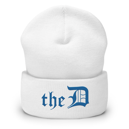 Detroit 'The D' Cuffed Beanie | Azure