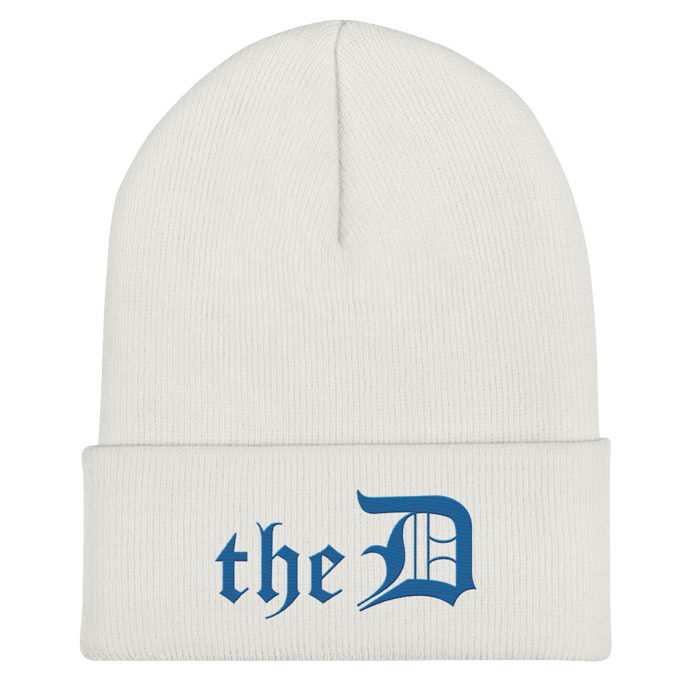 Detroit 'The D' Cuffed Beanie | Azure