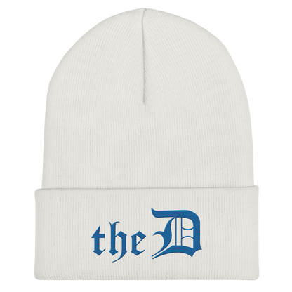 Detroit 'The D' Cuffed Beanie | Azure